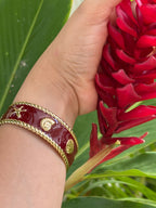 Brazalete Beach Vibes - Rojo Vino