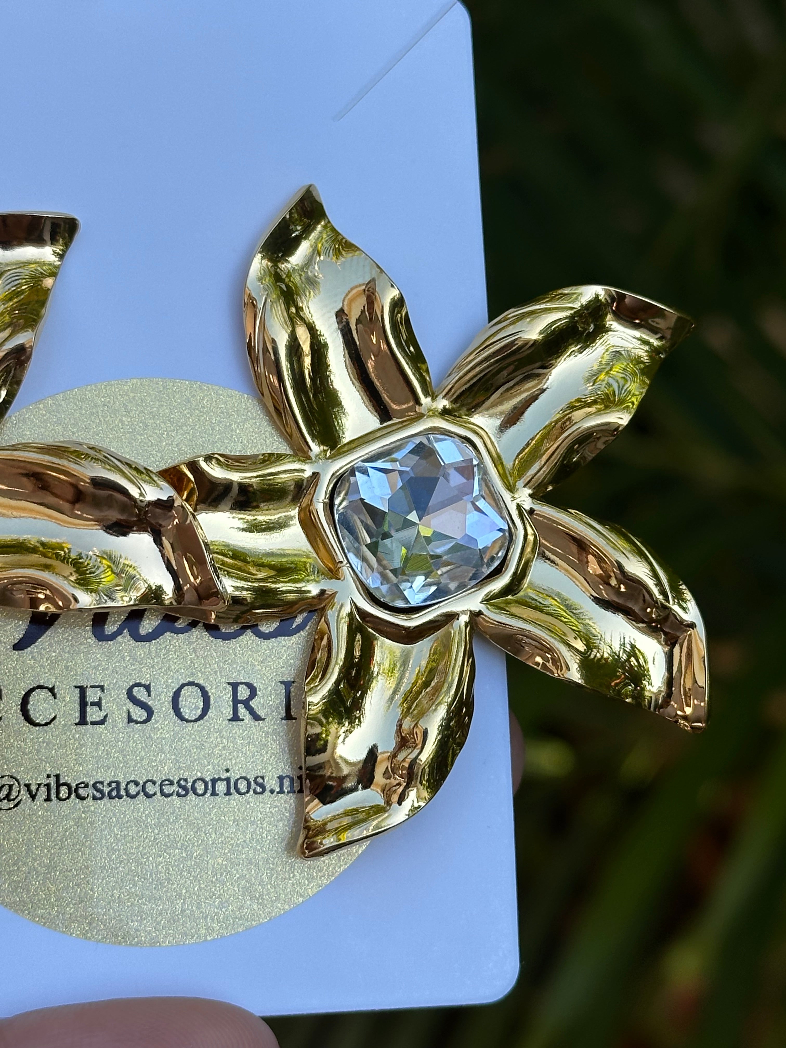 Aretes Beach Vibes con Cristal Facetado