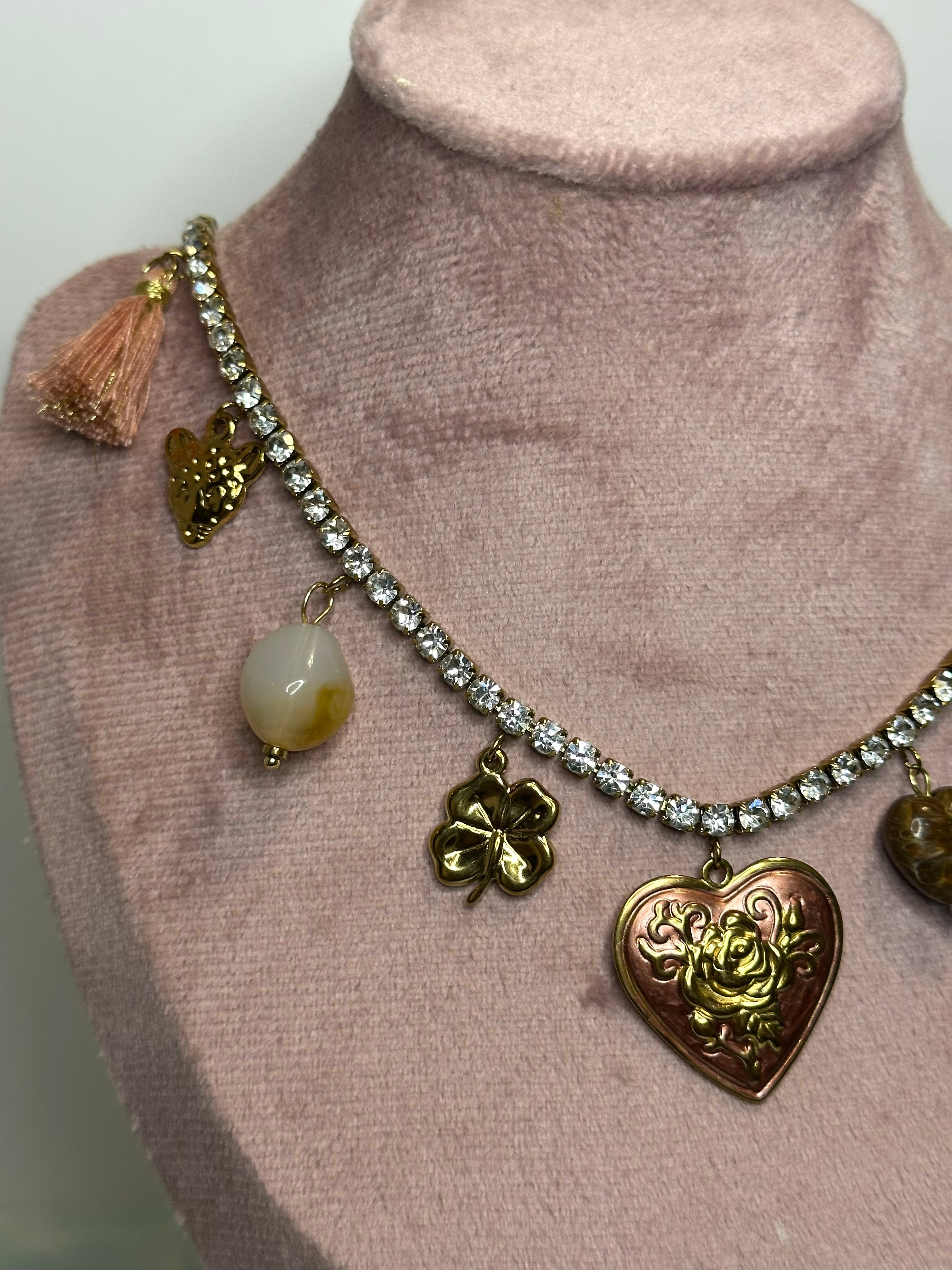 Collar Tennis con Charms