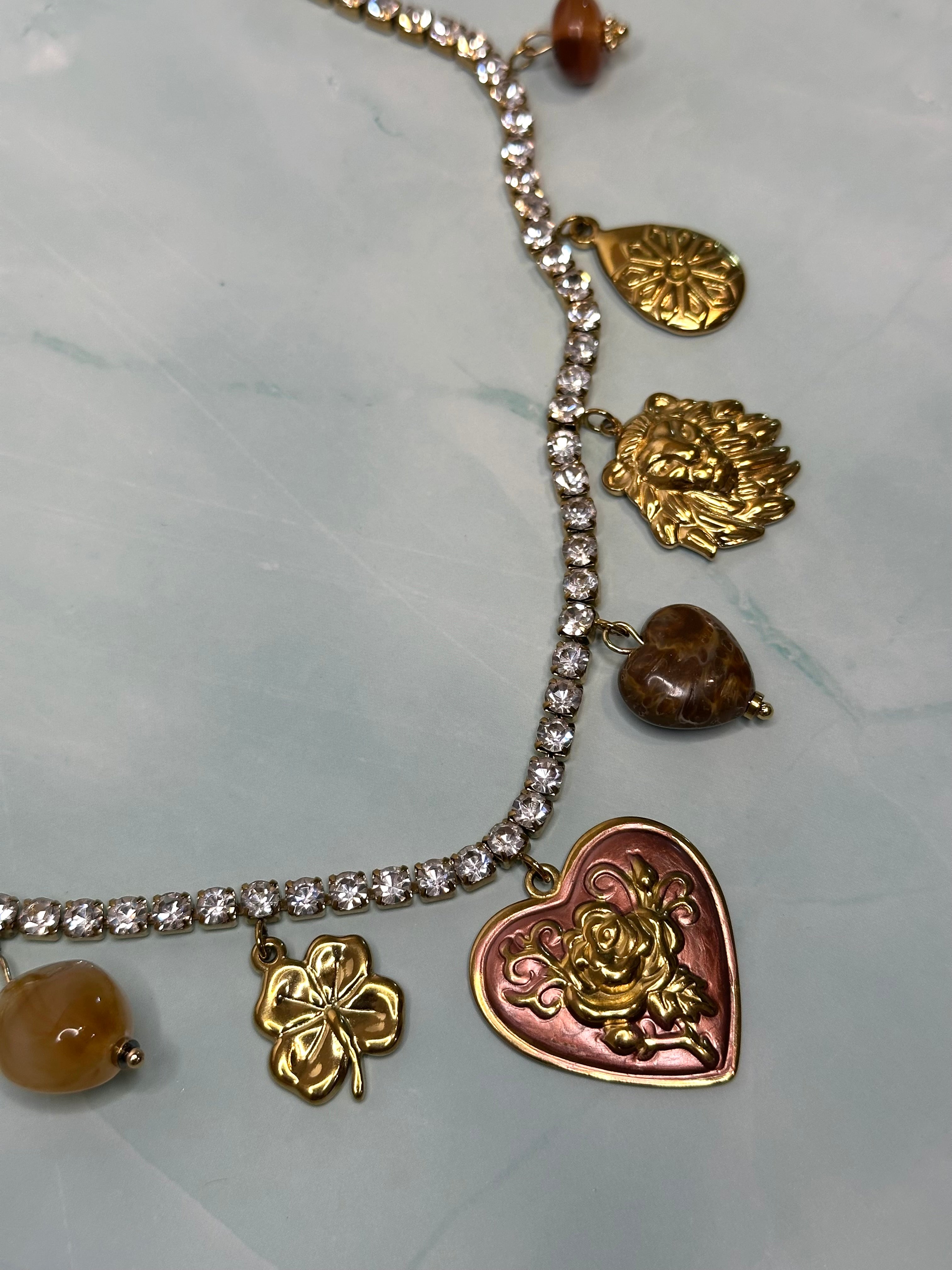 Collar Tennis con Charms