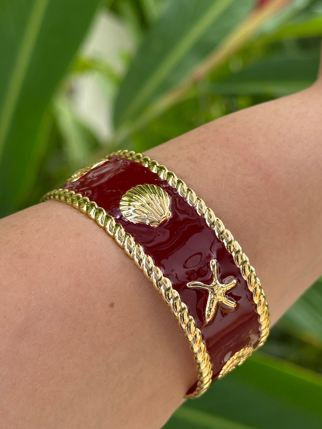 Brazalete Beach Vibes - Rojo Vino