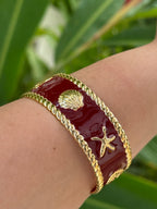 Brazalete Beach Vibes - Rojo Vino