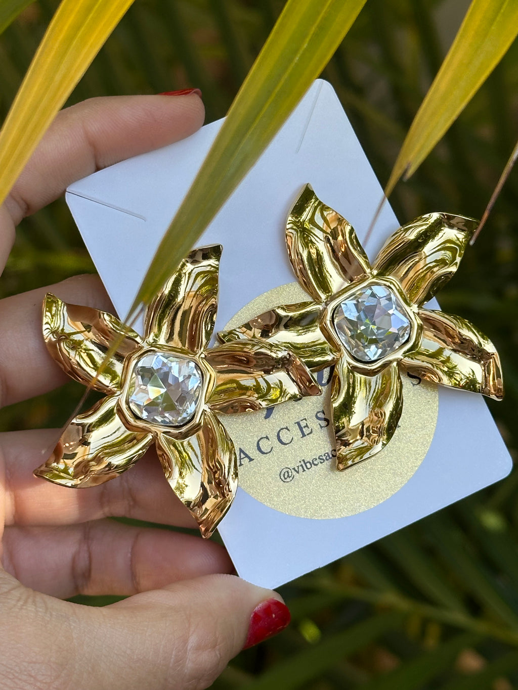 Aretes Beach Vibes con Cristal Facetado