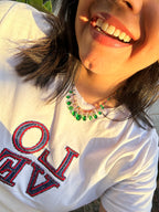 Collar Tennis con Gotas Esmeraldas