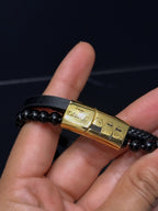 Pulsera Golden - Con cierre personalizado con nombre, frase, fecha,o imagen 🌟