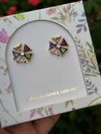 Aretes Esenciales Abanico Multicolor