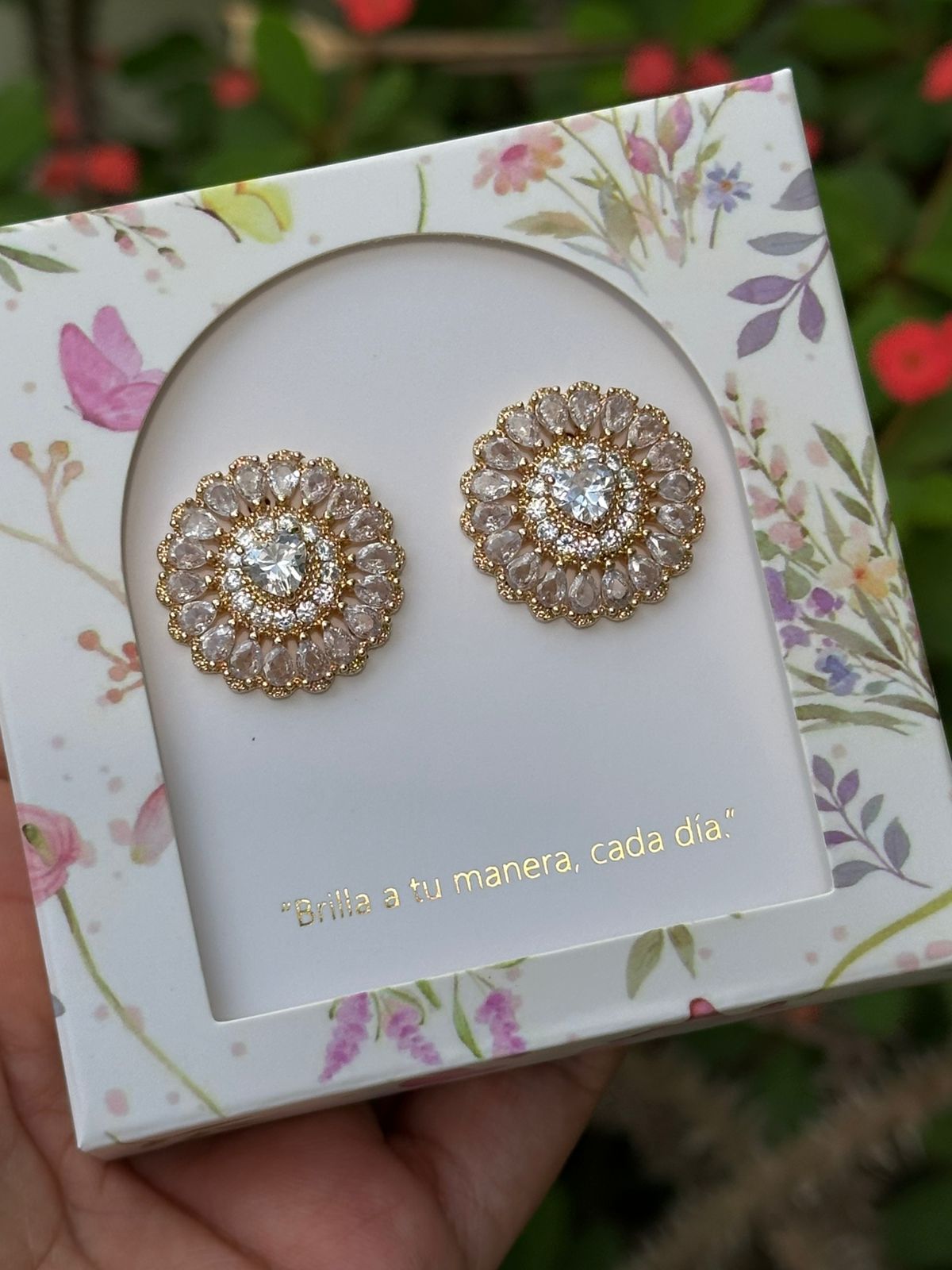 Aretes Mega Glam - Champagne