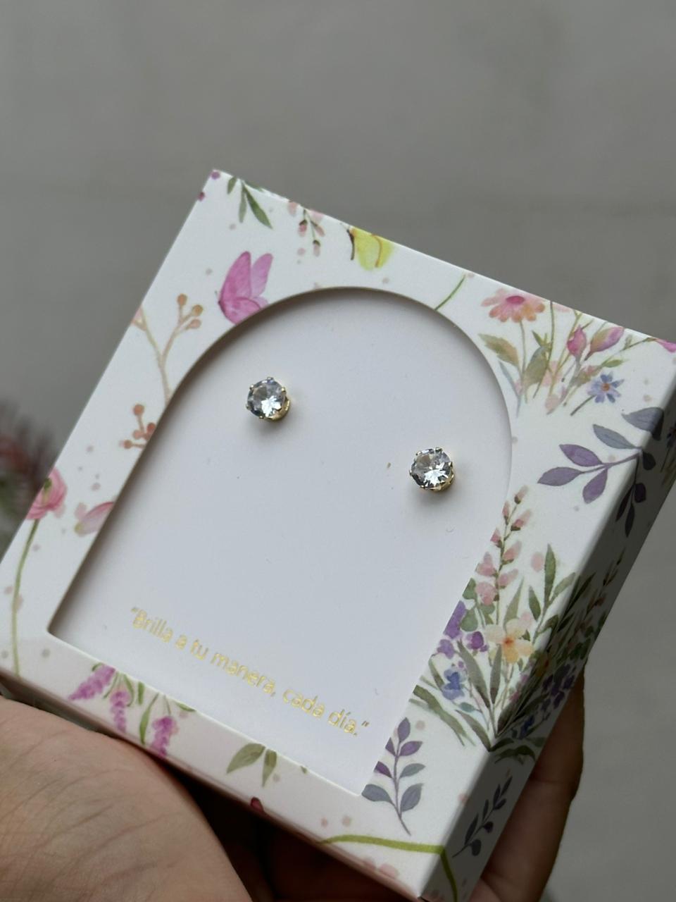 Aretes Esenciales Topos Mini Circonia