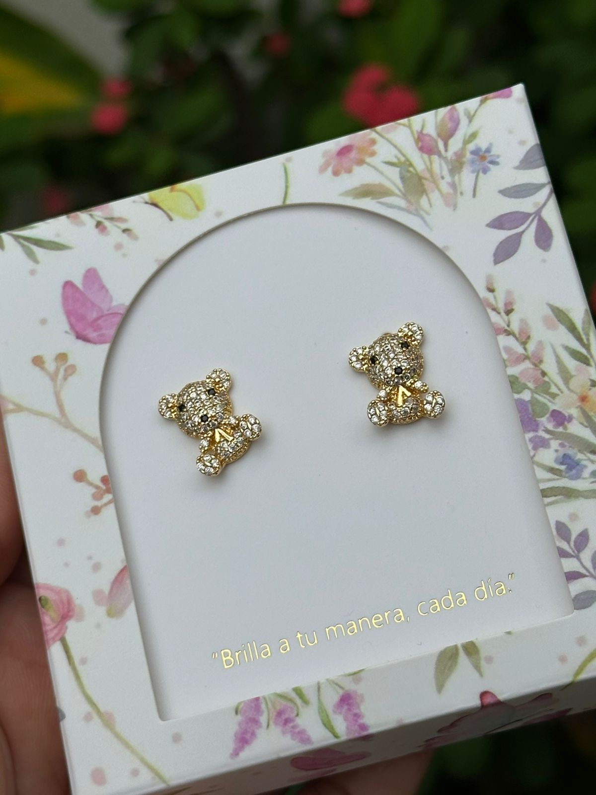 Aretes de Oso Brillante