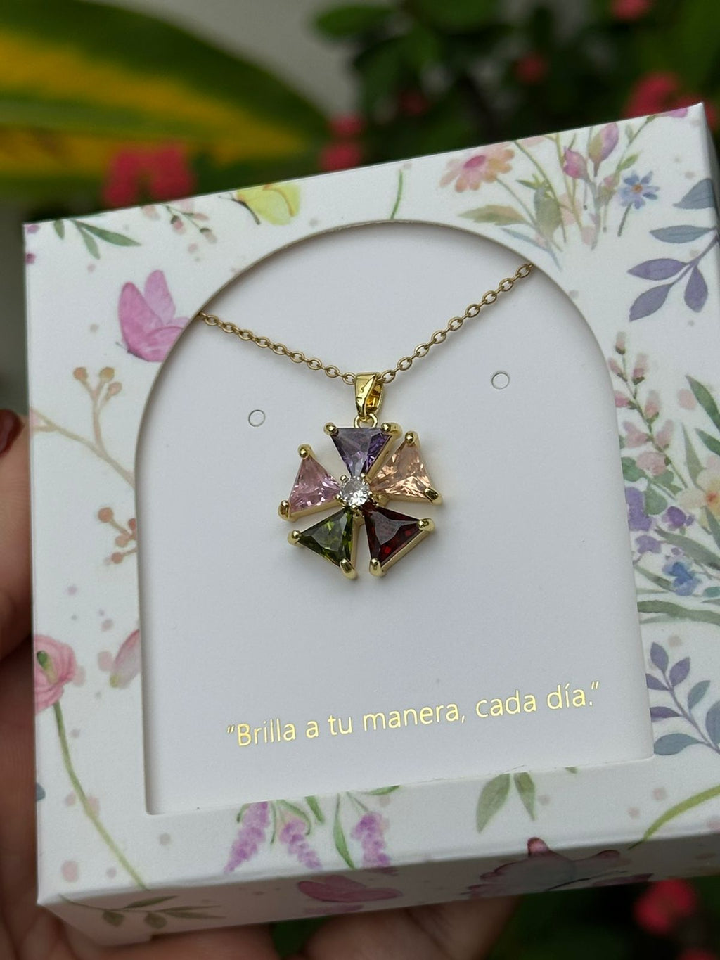 Cadena Abanico Multicolor