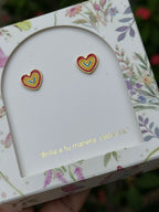 Aretes Esencial Corazón Arcoíris