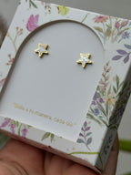 Aretes Esencial Mini Estrella Blanca