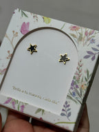 Aretes Esencial Estrella Negro