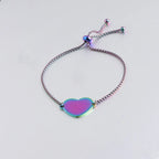 Pulsera con Dije de Corazón - Letras y/o Fotograbado