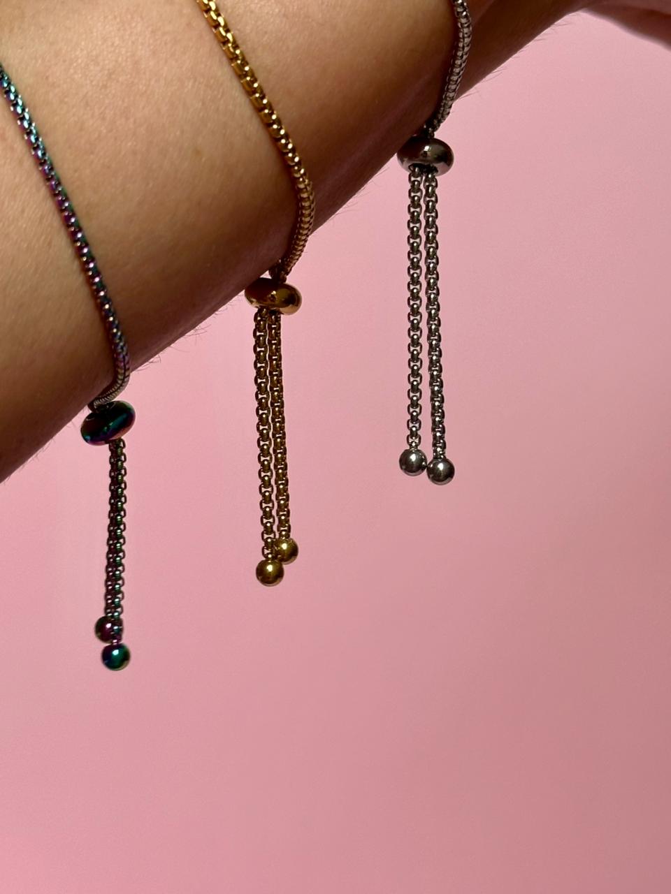 Pulsera con Dije de Corazón - Letras y/o Fotograbado